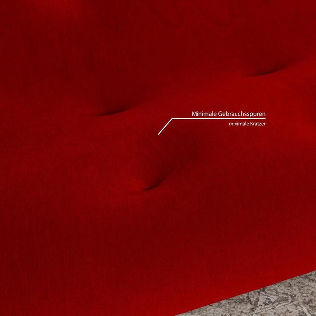 Ploum 2-Seater Sofa in Red Fabric from Ligne Roset For Sale - Image 5 of 11