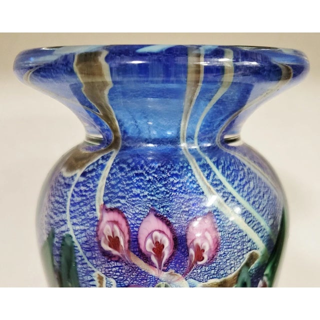 Glass Vintage American Art Glass Vase by Vandermark - Merritt & Stephen Smarr For Sale - Image 7 of 13