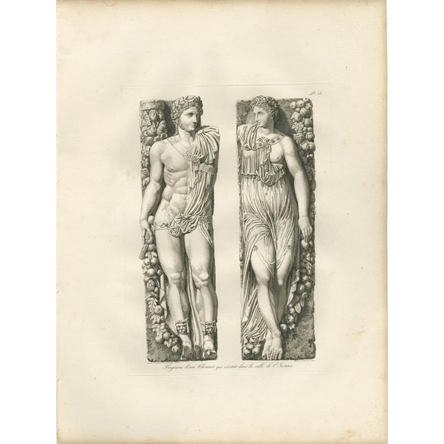 Louis-Pierre Baltard, Louvre Sculpture Reliefs, 1803, Paper For Sale - Image 9 of 9
