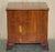 Vintage Burr Yew Wood Bedside Table with Drawers with Butlers Serving Tray For Sale - Image 17 of 18