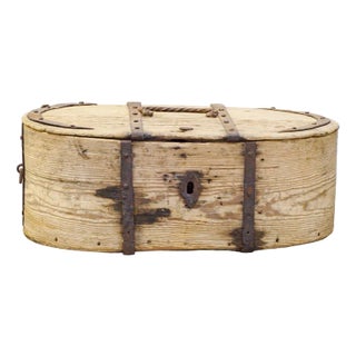 Metal Bound Box, 1840s For Sale