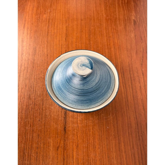 Danish Japanese Style Pottery Bowl with Lid For Sale - Image 12 of 18