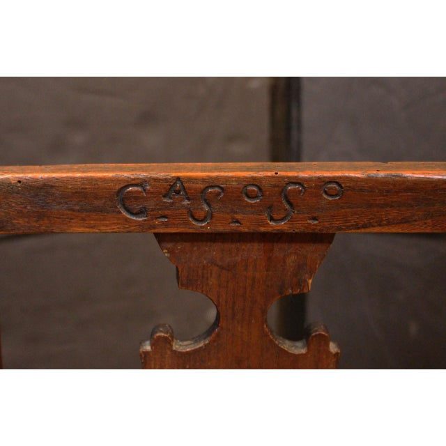 Textile Early 19th Century Italian Rustic Neoclassical Side Chair For Sale - Image 7 of 7