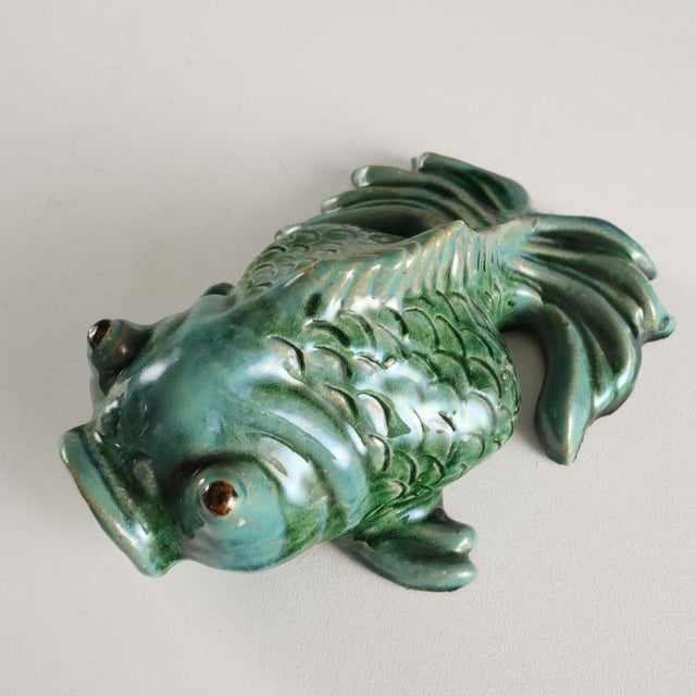 Glazed Ceramic Koi Carp Fish For Sale - Image 4 of 9