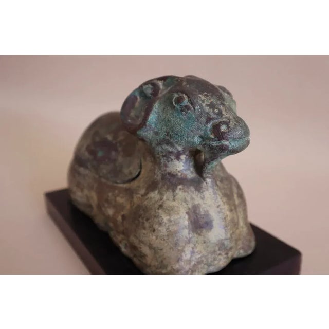 Asian 1940s Lidded Iron Ram Figure For Sale - Image 3 of 5