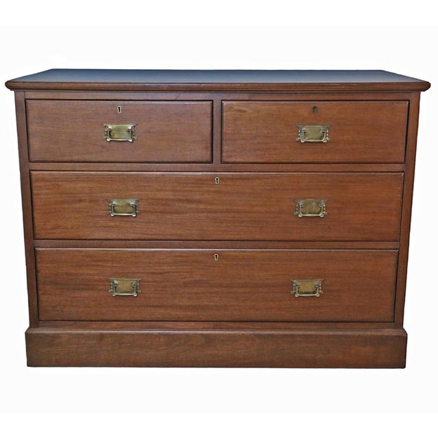 Antique Art Nouveau Chest of Drawers in Mahogany, 1910 For Sale - Image 10 of 10