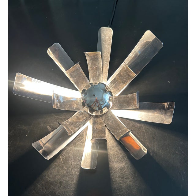 Silver Vintage Space Age Sputnik Lamp by Boyer, 1970s For Sale - Image 8 of 12