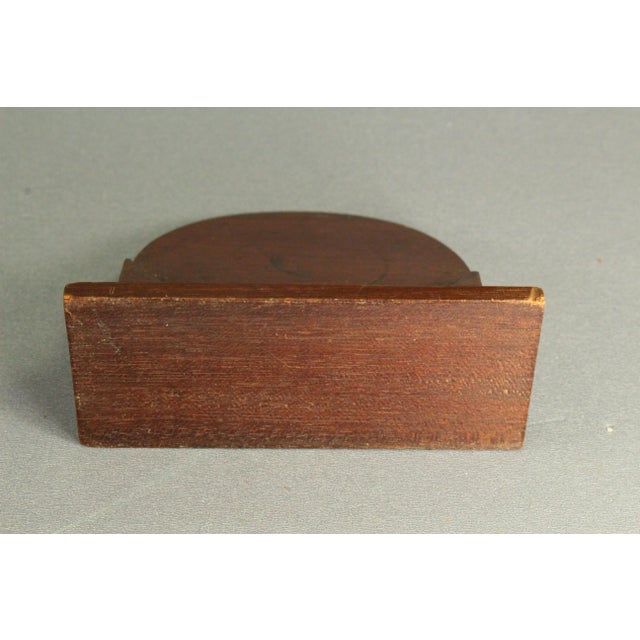 Flame Mahogany Desk Clock Pocket Watch Base or Miniature Stand 2.75" Diameter For Sale - Image 15 of 17