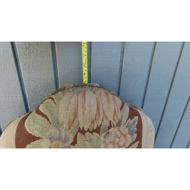 Mid 19th Century 19th Queen Anne Style Arm Chairs Tapestry Upholstery - Set of 2 For Sale - Image 5 of 6