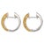 Discover this stunning and truly unique pair of two-tone huggy hoop earrings. These are made of a combination of 14-karat...