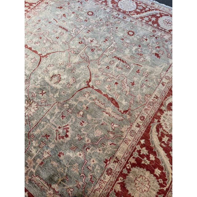 8ft 11in × 12ft2in Vintage Pakistani Hand-Knotted Wool and Silk Area Rug For Sale - Image 15 of 15
