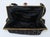 French Black Beaded Handbag With Floral Embroidery, 1950's For Sale - Image 10 of 12