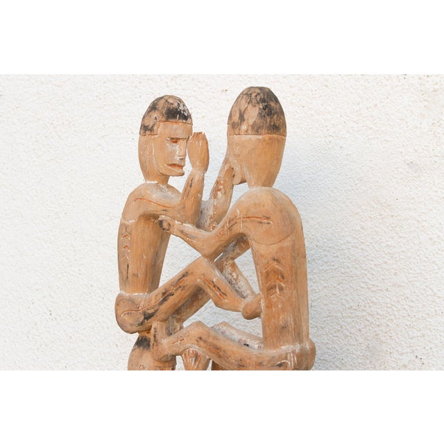 1970s Carved Wood Ancestral Tree of Life Sculpture For Sale - Image 5 of 8