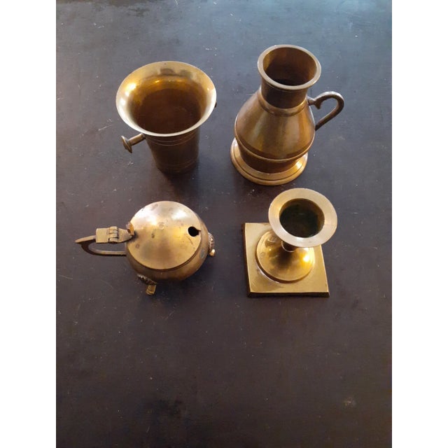 Art Deco Vintage Lot of Brass Collectibles- 4 Pieces For Sale - Image 3 of 8