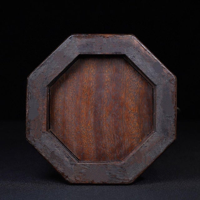 Chinese Rosewood Octagonal Multi-Tier Carry Box For Sale - Image 4 of 10