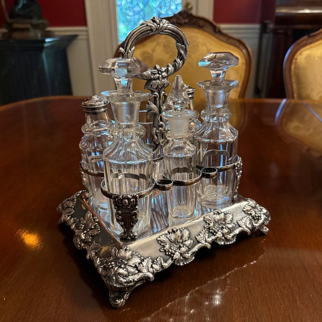 Silver 1800s Sheffield Cruet Set - 7pcs For Sale - Image 8 of 10