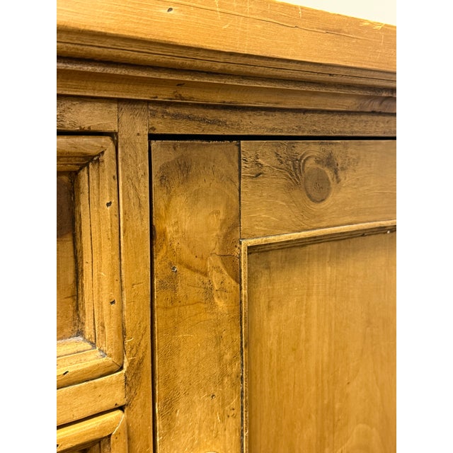 Rustic Scrubbed Pine Farmhouse Chest of Drawers For Sale - Image 9 of 12