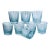 Vintage Etched Sailboat Transparent Crystal Cocktail Lowball Glasses, in the 'Artel Style'- Set of 8 For Sale