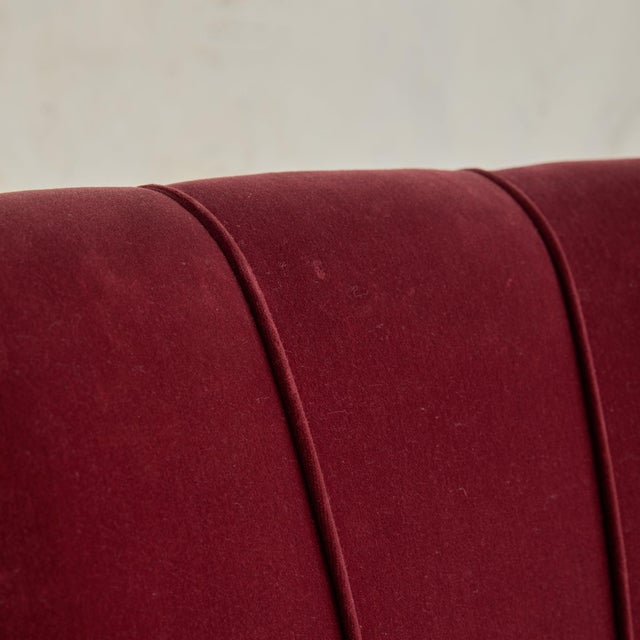 Burgundy Italian Accent Chair in the Manner of Guglielmo Veronesi, 1950s - 2 Available For Sale - Image 8 of 11