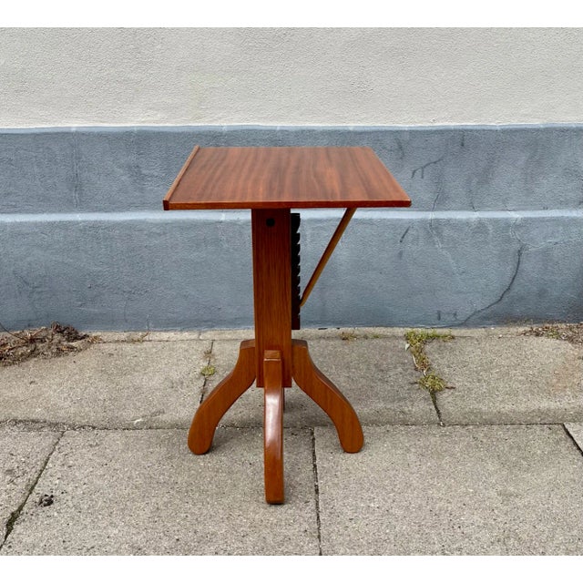 Brown Vintage Scandinavian Teak Music Stand, 1970s For Sale - Image 8 of 8