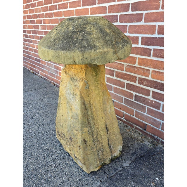 Rustic European Old Limestone Carved Staddle Stone For Sale - Image 3 of 4