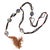 Brown Art Deco Millefiori Glass Bead Tassel Flapper Necklace, 1920s For Sale - Image 8 of 8