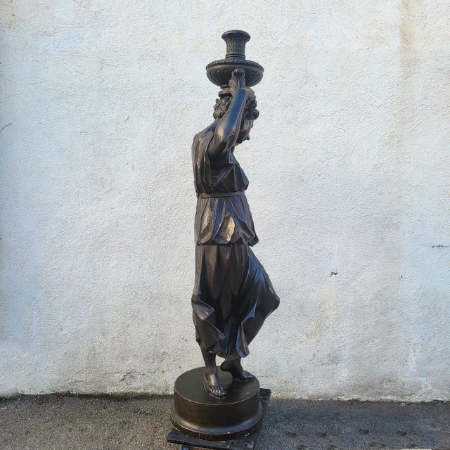 Large Sculpture of Woman, 1800s, Wood For Sale - Image 4 of 18