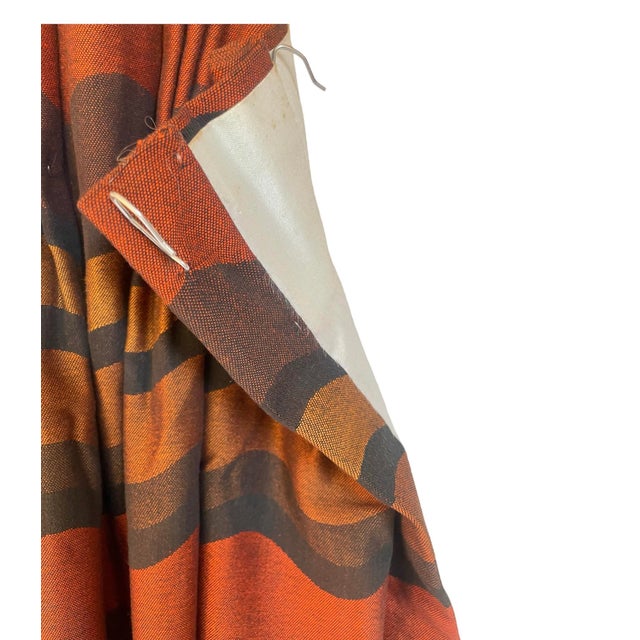 1960s 1960s Vintage Mid Century Modern Drapery Panels - Set of 6 For Sale - Image 5 of 7