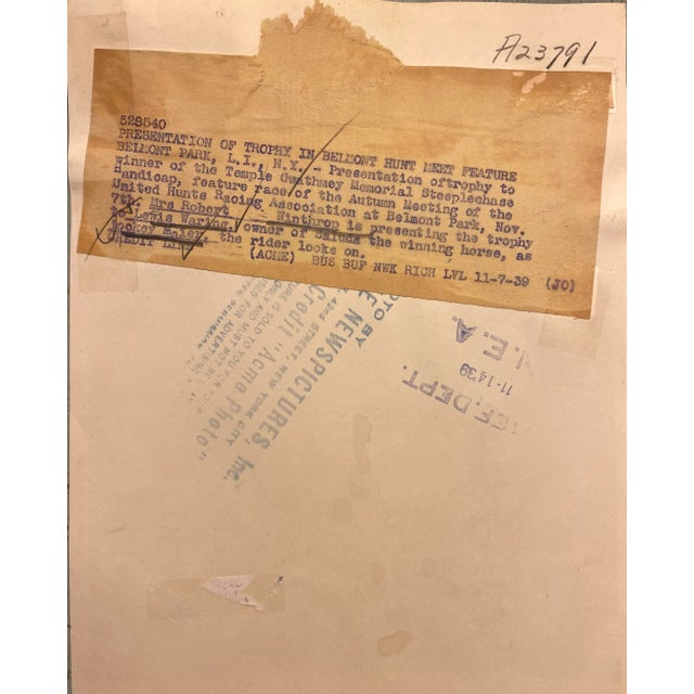 Figurative 1939 Horse Racing Trophy & Jockey Photograph For Sale - Image 3 of 4