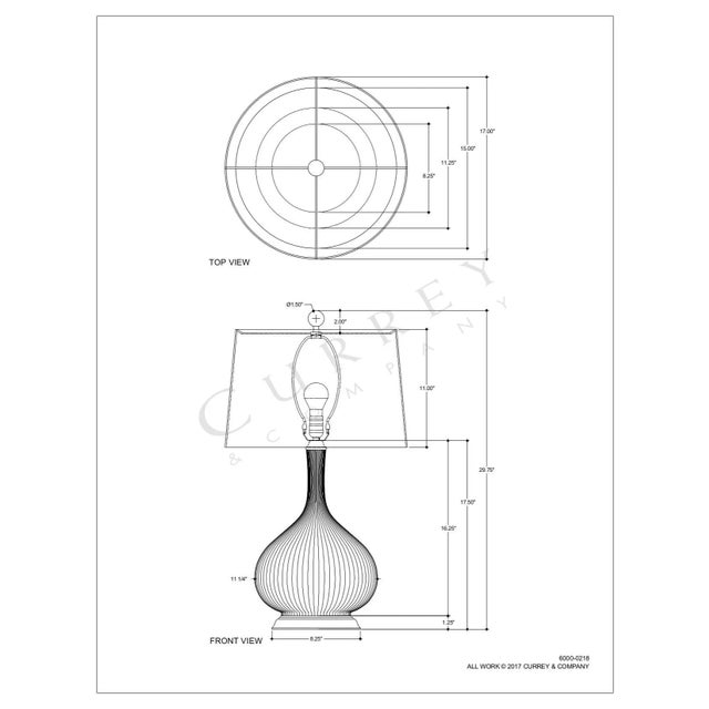Contemporary Currey & Company Cait Table Lamp For Sale - Image 3 of 4