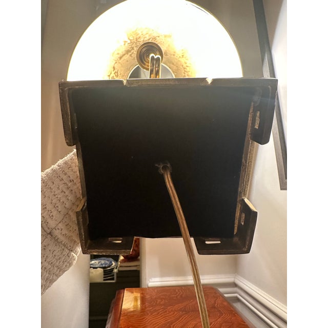 Metal Mid 20th Century Brass Corinthian Column Bouillotte Lamp For Sale - Image 7 of 8