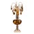 1970s Hollywood Regency Amber Glass Waterfall Table Lamp For Sale