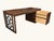 Modernist Sculptural Walnut Desk With Asymmetrical Geometric Base For Sale - Image 13 of 17