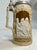 Antique 1800's German Mettlach Villeroy Boch Pottery Pewter Lidded Beer Stein For Sale - Image 11 of 14