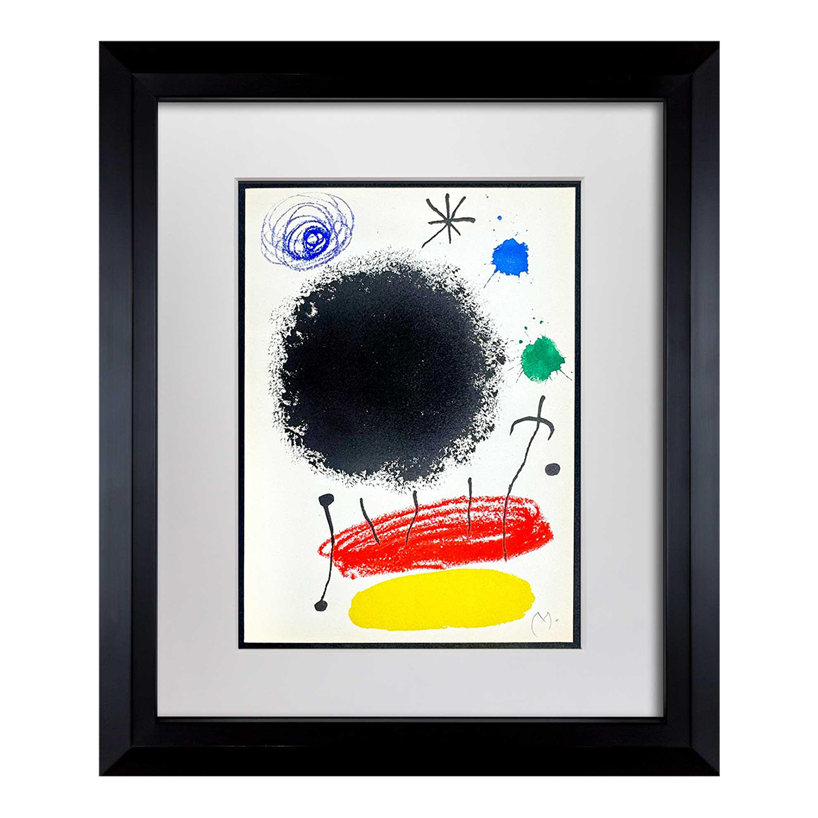 Miro 抽象画 サイン入り Joan Miro Lithograph Hand Sign Original Limited Edition ~ Vintage