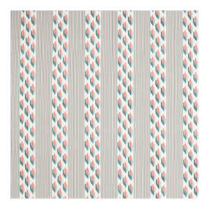 Sanderson Musafir Fabric in Mineral/Coral