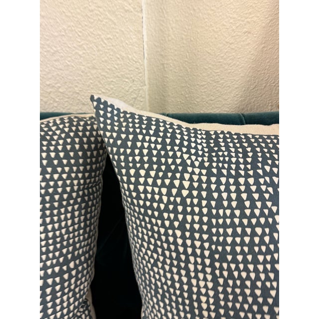 St. Frank Indigo Arrows Throw Pillows, Pair For Sale - Image 12 of 12