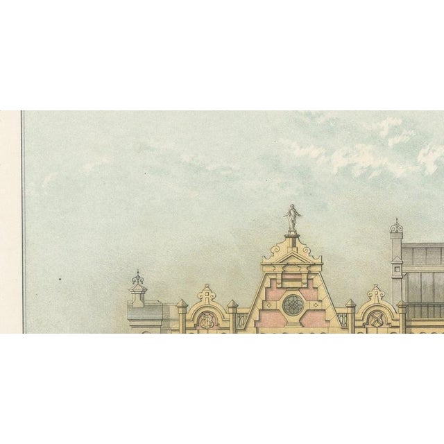 Leliman, Museum King Willem III, Elevation, Dutch Architecture Print, 1865, Paper For Sale - Image 4 of 12