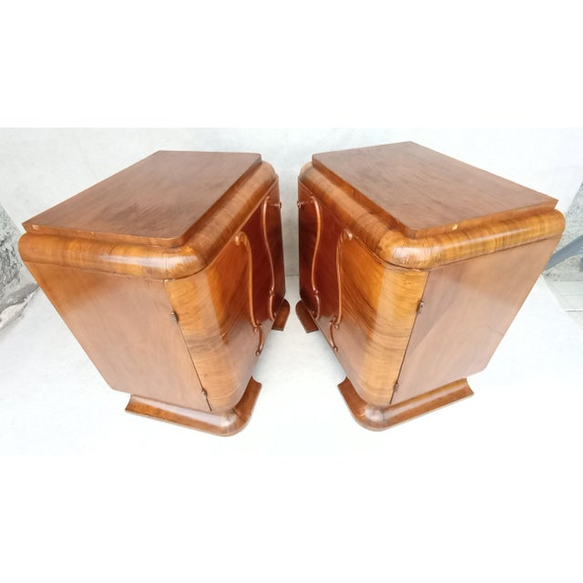Jindrich Halabala Art Deco Bedside Tables by Jindrich Halabala for Up Závody, 1930s, Set of 2 For Sale - Image 4 of 16