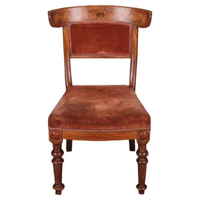19th Century Biedermeier Curving Backrest Chair For Sale