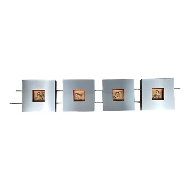 46" Curtis Jere Bird Copper Shadowbox Brutalist Wall Art Sculpture For Sale