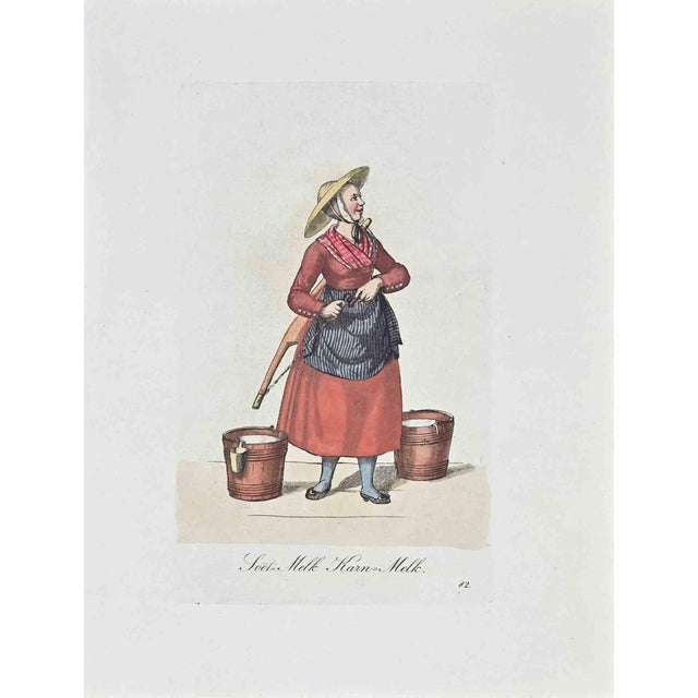 Christoph Suhr, Moet Melk Harn Melk, Etching, 1808 For Sale