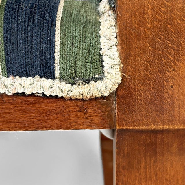 Italian Art Deco Benches in Fabric and Wood, 1930s, Set of 2 For Sale - Image 13 of 18