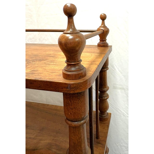 Early 1900's Victorian Étagère With Turned Legs and Four Fixed Shelves For Sale - Image 12 of 18