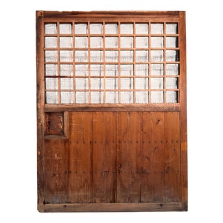 Antique Japanese Wooden Door Wall Panel, 1890s For Sale
