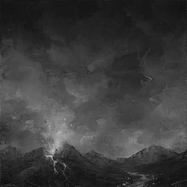 The Last Landscape by Todd Carpenter | Oil on Artefex ACM panel Black and white mountain landscape. For Sale