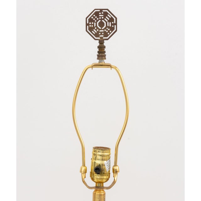 Neoclassical Style Gilt Metal Palm Tree Table Lamp For Sale - Image 11 of 11