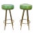 1970s Gold Tone 4 Leg Bar Stools - Set of 2 For Sale
