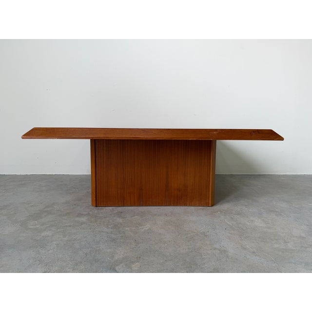 Beautiful Mid-Century Danish Modern square coffee table by Vejle Stole & Møbelfabrik, crafted in Denmark and showcasing...