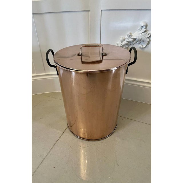 Large Antique Copper Lidded Pot from Hayward & Towell For Sale - Image 12 of 12